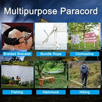 Cordon de survie Forrek 100 pieds 550 Paracord 4 mm 9 brins beige en nylon tressé robuste pour le camping et les activités de plein air toutes saisons
