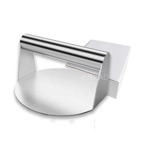 Presse à hamburgers YINHAO robuste en acier inoxydable 304, presse à hamburgers de 5,5 pouces, idéale pour la cuisson au barbecue - Product Image 1