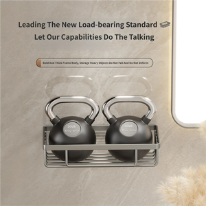 Étagère murale de salle de bain en gros, support de rangement pour articles de toilette, organisateur de douche sans perçage - Product Image 4