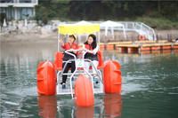 Tricycle aquatique à trois grandes roues, pédalo, sports nautiques, bateau à pédales, tricycle, vélo, bateau gonflable pour vélo à domicile