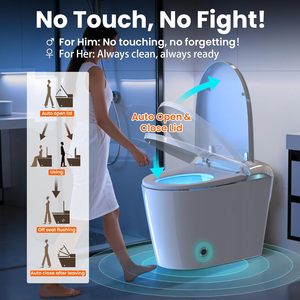 WC intelligent avec bidet intégré, télécommande automatique, WC monobloc à poser au sol, WC intelligent avec bidet pour hôtel de luxe YX - Product Image 3