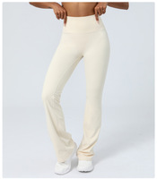 Pantalon Femme Européen Américain Nu Serré Danse Jambe Large Hip-lifting Taille Haute Décontracté Évasé Plus Size Fitness Sports Yoga