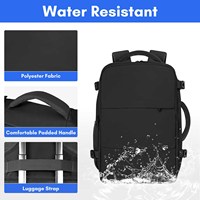 Tas Ransel Bisnis Ramah Lingkungan 15 Inch Anti Air dengan Resleting Nylon Konvertibel OEM ODM, Dilengkapi USB dan Penyimpanan Ekspansi, Cocok untuk Perjalanan