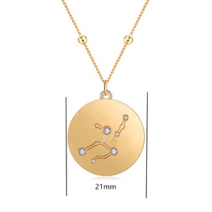 Belle Gioielli di Moda Unisex 925 Sterling Silver Pendente Della Collana per le donne con il segno Zodiacale di Disegno - Product Image 4