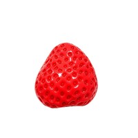 Jouet Squishy Géant Fraise Réaliste, Grand Jouet Anti-Stress en TPR Souple, Décoration de Bureau Mignonne et Fidget pour Adultes