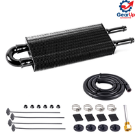Accessoires de modification automobile noirs à 2 rangées : Condenseur de type tuyau pour climatisation, Refroidisseur/radiateur d'huile de type tube