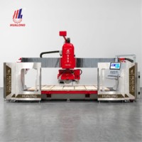 2026 HOT Hualong Máquina de corte de piedra automática de 5 ejes CNC tipo puente para encimeras de granito y mármol, con sistema italiano ESA y motor de engranajes