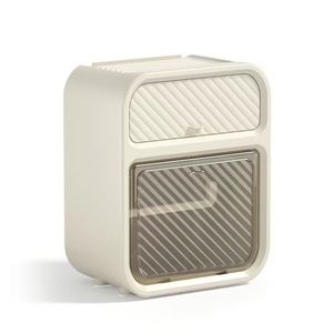 <b>Wall</b> Mounted Toilet Paper Holder Shelf Double Layer Storage Box For Bathroom With <b>Mirror</b> And Drawer - Product Image 5