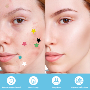 Parches Hidrocoloides para Granos <span class=keywords><strong>Starface</strong></span> con Logotipo OEM Auténtico, Parches en Forma de Estrella para el Cuidado de la Piel, Parches para el Acné en Adolescentes con Ácido Salicílico - Product Image 5