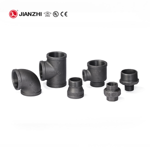 Jianzhi Vòng Doanh Chủ Đề kết nối bspt để NPT 90 độ tay đường sắt khuỷu tay Tees Đen sắt khí phụ kiện đường ống - Product Image 2