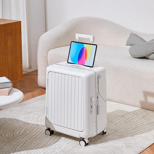 Vente en gros d'usine de valises de luxe à roulettes rigides en PC avec porte-siège confortable et ouverture dans le cadre en aluminium valises mignonnes pour bébés - Product Image 2