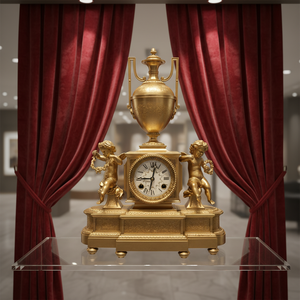 Reloj <span class=keywords><strong>de</strong></span> Repisa <span class=keywords><strong>de</strong></span> Estilo Antiguo Europeo, Chapado en Oro, con Figura <span class=keywords><strong>de</strong></span> Hinojo <span class=keywords><strong>de</strong></span> la Abundancia - Product Image 2