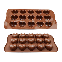 Valentinstag Geschenk Antihaft Lebensmittel qualität Silikon formen Backen Schokoriegel Formen DIY Brown Candy Bag Kerzen seife