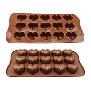 Cadeau <span class=keywords><strong>de</strong></span> la Saint-Valentin moules <span class=keywords><strong>en</strong></span> silicone <span class=keywords><strong>de</strong></span> qualité alimentaire antiadhésifs cuisson barre <span class=keywords><strong>de</strong></span> chocolat formes bricolage sac <span class=keywords><strong>de</strong></span> bonbons bruns bougie savon - Product Image 2