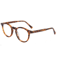 Lunettes rondes italiennes colorées en acétate spécialisé de haute qualité montures de lunettes optiques en stock lunettes de lumière bleue pour ordinateur