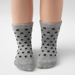 Atacado 12 Pares/<span class=keywords><strong>Set</strong></span> Menino Bebê Preto Cinza Listras Iniciar Padrão Meias para Criança Infantil Algodão Não-skid Crianças Meias - Product Image 3