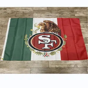 샌프란시스코 49ers 멕시코 국기 3 'x 5' 배너