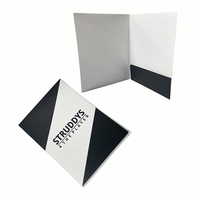 Carpetas de 2 Bolsillos con Logotipo Personalizado, Laminado Brillante, Archivo de Papel A4, Carpeta de Presentación, Carpeta con Relieve para Documentos y Papel