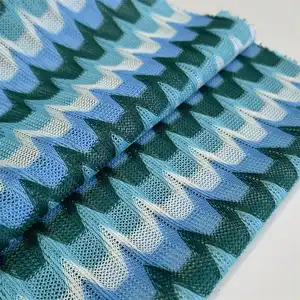 K1290182 i Colorful Yarn dyed lace knit fabric