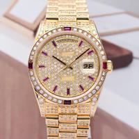 Reloj VVS Moissanite con Incrustaciones de Piedras, Acero Inoxidable 316L, Lujo, Certificado de Fábrica OEM ODM, para Hombre y Mujer