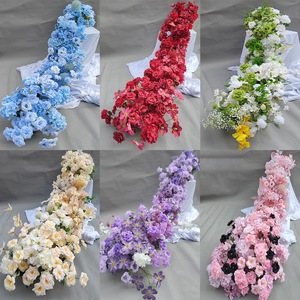 Yellow Artificial Silk Flower <b>Runner</b> Wedding <b>Table</b> And Aisle Decor Wedding Venue Arrangement Supplies - Product Image 3