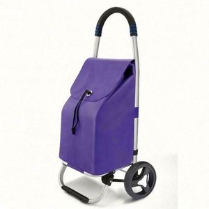 <b>Foldable</b> Aluminium Alloy Shopping Trolley Reusable 600D Oxford Waterproof Shopping Trolley <b>Cart</b> Bag for Grocery - Product Image 2