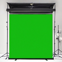 1.5M x 2M Pliable Vidéo Photographie Studio Fond Écran Vert Bleu Noir Blanc Roll up Chromakey Toile de Fond Écran