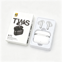 Écouteurs sans fil intra-auriculaires Gaming K13 TWS, contrôle tactile, réduction du bruit, étanches IPX4, stéréo