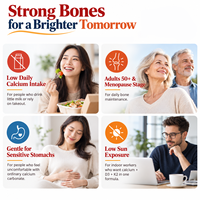 Capsules d'algues, de calcium, de vitamine D3 et K2 en marque privée OEM pour la santé osseuse, nutrition minérale pour adultes, complément alimentaire, vente en gros