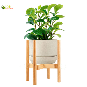 Support de <span class=keywords><strong>plante</strong></span> en bambou réglable de style moderne du milieu du siècle, pour intérieur, <span class=keywords><strong>hauteur</strong></span> de 15 pouces, pour pot de fleurs de 8 à 12 pouces, 1 paquet - Product Image 2