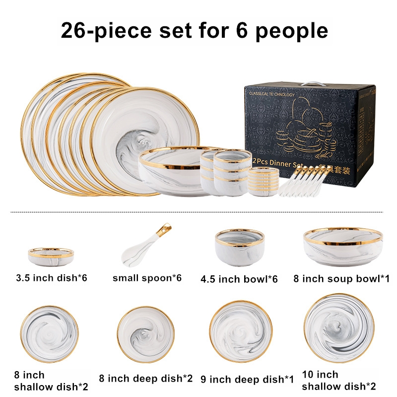 26-piece set for 6 people