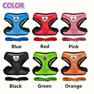 Harnais et <span class=keywords><strong>laisse</strong></span> anti-évasion pour chat, ensemble réfléchissant <span class=keywords><strong>en</strong></span> maille douce, gilet réglable pour chaton, veste de promenade pour petits chiens et chiots - Product Image 3