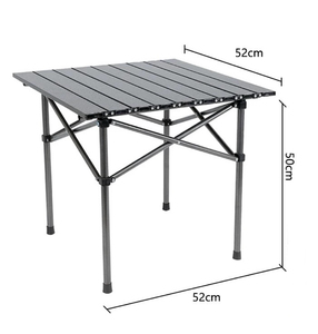 Tavolo <span class=keywords><strong>da</strong></span> <span class=keywords><strong>campeggio</strong></span> portatile e pieghevole in metallo resistente e Set di sedie <span class=keywords><strong>da</strong></span> pranzo all'aperto per uso parco cortile spiaggia - Product Image 6