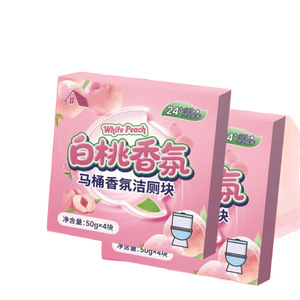 Nettoyant WC parfumé à la pêche blanche NyMo, 50g, 4 blocs désodorisants, parfum frais, comprimés nettoyants pour toilettes - Product Image 2