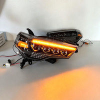 Phares LED pour Toyota 4Runner 2014-2024 Gauche et Droit, Boîtier Noir, Projecteur LED Complet, Clignotant Séquentiel