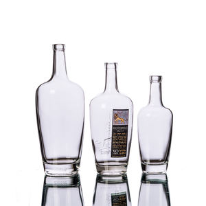 Étiquette d'or Super Flint Brandy Bouteille 700ml Flask <span class=keywords><strong>Verre</strong></span> Vide - Product Image 1