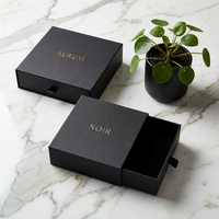 Caja Rígida Personalizada Premium con Logotipo en Lámina Dorada, Cajas de Regalo Deslizantes de Lujo para Joyería de Marca