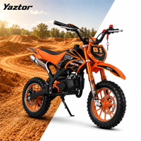 Vente en gros usine Yaztor Mini moto tout-terrain pour enfants, démarrage manuel, moteur 49cc deux temps, options de couleurs, loisirs décontractés
