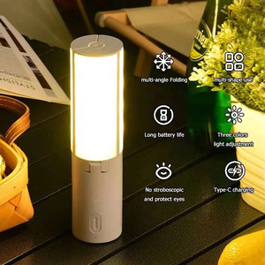 Outdoor Foldable Camping Lights Rechargeable Portable Flashlight 3 Modes LED Tent Lights <b>Torch</b> Emergency Hanging Lamp Hiking - Product Image 2
