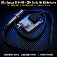 Capteur NOx 2894945 5WK96692A pour système SCR de camion lourd Cummins 12V Continental Neuf 100 % testé Capteur d'oxygène et d'azote