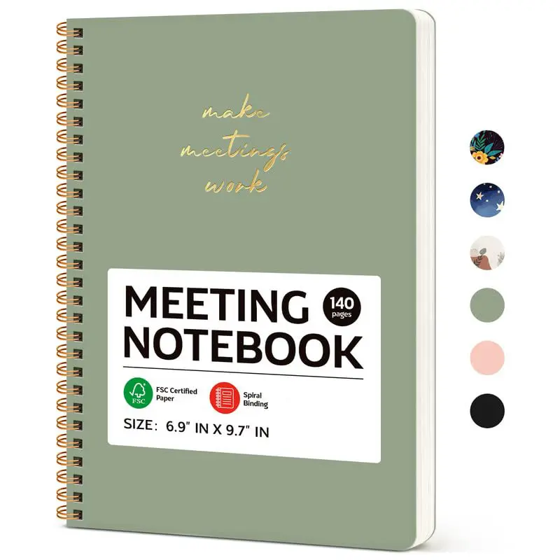 Low Moq High Quality Journals Custom Logo Promotional Spiral Meeting Hardcover Notebook For Students School With Logo