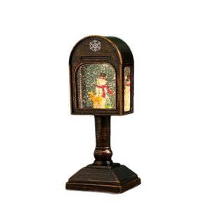 New Christmas <b>Mailbox</b> Bucket Water Filling Table Lamp LED Battery-powered Music Plastic Manual Control Christmas Decorations - Product Image 3