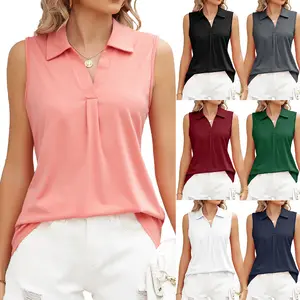High Quality Summer Sleeveless T-Shirt Ladies Loose Casual O-Neck Design Breathable Knitted Solid Color T Shirt