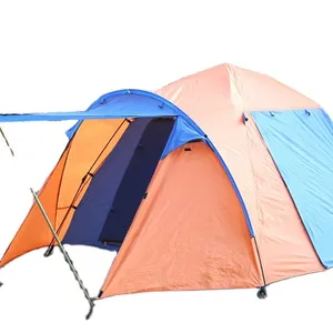 2 rooms 1 hall whole family use large capacity camping tent