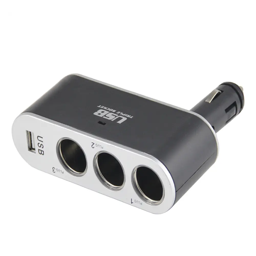 Chargeur USB original pour voiture, 1 à 3 prises, adaptateur de chargeur et Triple allume-cigare, nouveau modèle, 2020