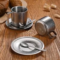 Ensemble de 3 tasses à double paroi en acier inoxydable 304 antirouille, anti-condensation, incassables, pour café, thé au lait