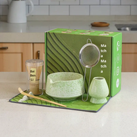 Le service à thé japonais Matcha comprend un fouet en bambou, brosse à matcha en céramique, support de fouet, outils de fabrication de thé Matcha