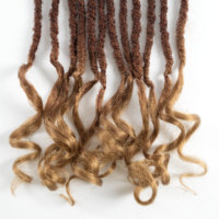 Estensioni di capelli sintetici French Curl Locs da 20 pollici OT30/27, pre-annodate per trecce, estensioni Dreadlock