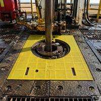 Tapis de sécurité pour plateforme de forage sur mesure, résistant à l'huile, antidérapant, en polyuréthane, avec clous en acier, découpe sur mesure pour le plancher de la plateforme de forage