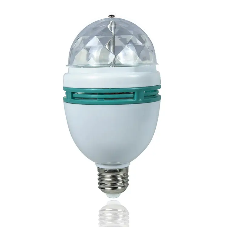 中国ベストセラー3WRGB回転LED電球DMXディスコ電球